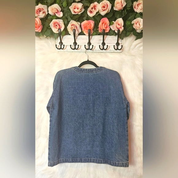 Wilfred Free Cropped Pullover Denim Shacket (NWOT) - Picture 4 of 6